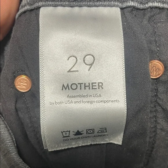 MOTHER Charcoal Denim with Copper Accents